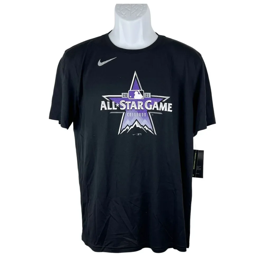 Nike Shirt Men Large Black Colorado Baseball All Star Game Short Sleeve NWT
